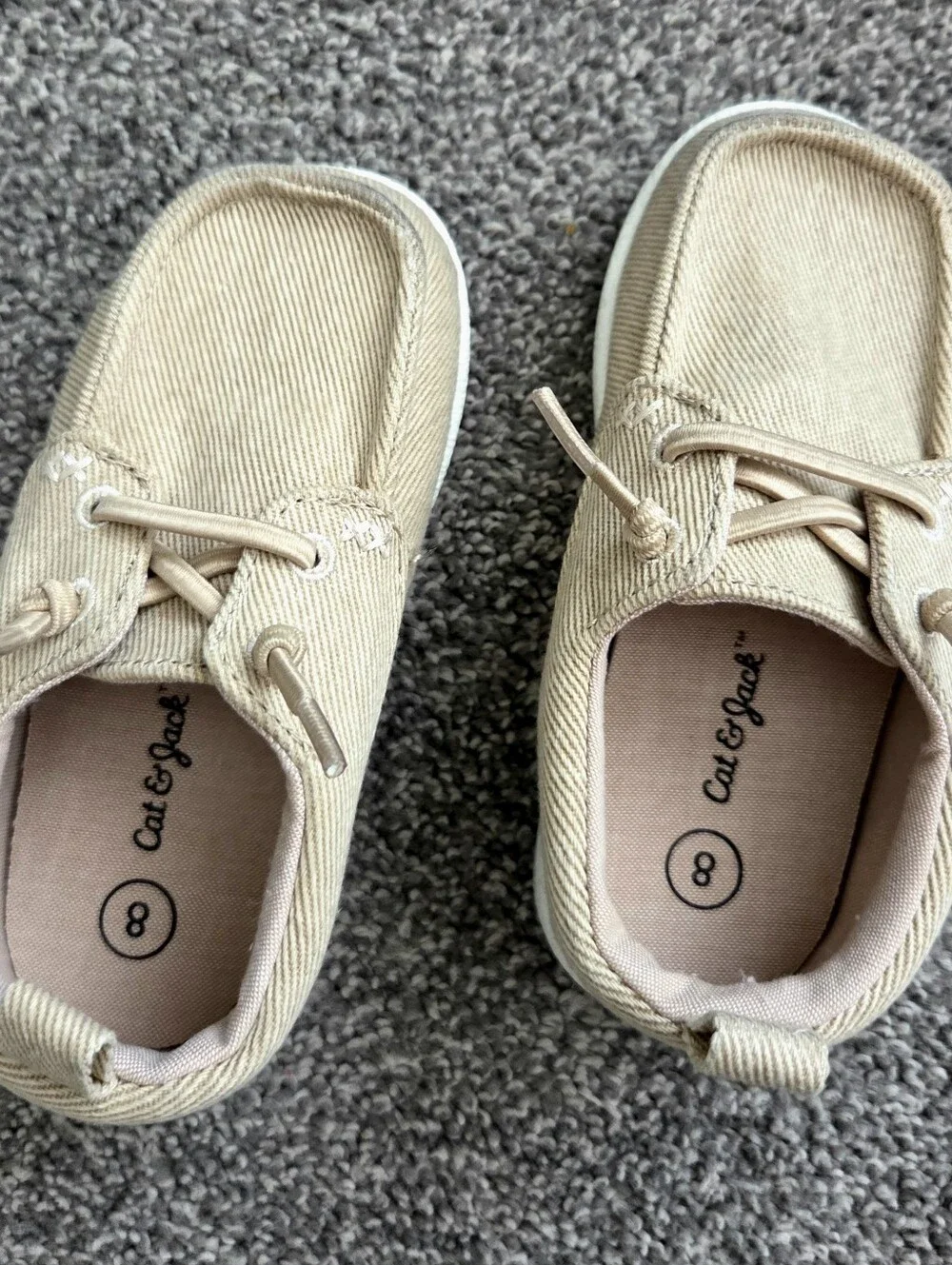 CAT & JACK Tan Toddler Pull-on Boat Sneaker Size 8